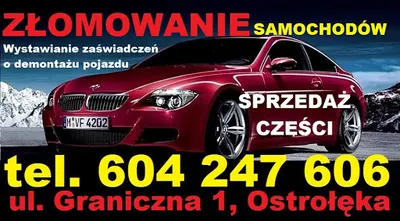 ️Złomowanie Pojazdów Ostrołęka - Klimaszewscy, Sprzedaż części, AUTO ZŁOM
